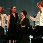 Director Toni Houston and producer Bettina Richter, with dance act Safri Duo. 