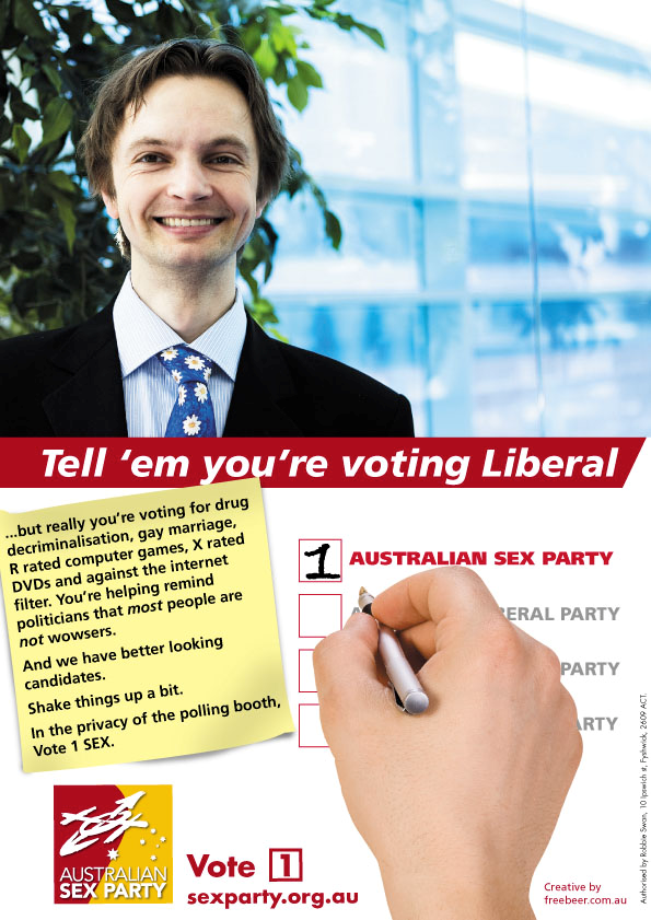Sex Party Launches Its Election Ad Campaign Mumbrella