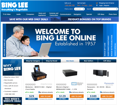 Bing Lee launches online store - Mumbrella