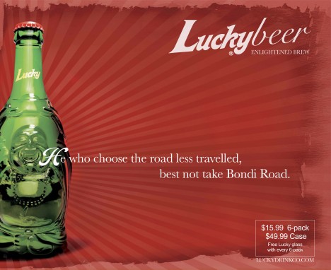 lucky beer bondi ad