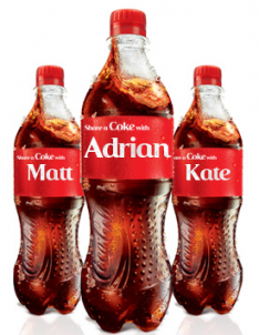 Coca-cola 'share a Coke' campaign