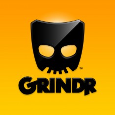 Grindr Logo (gold background)