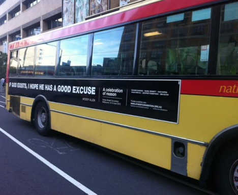 Atheist Foundation of Australia bus-side ad
