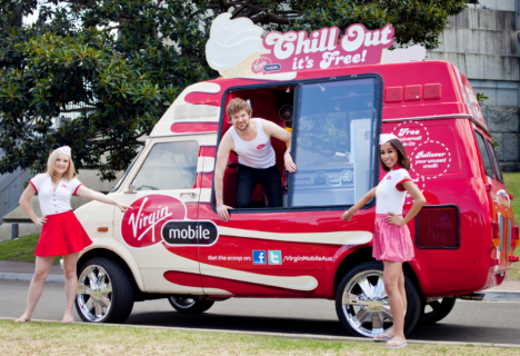 Virgin Ice Cream Van charity promotion
