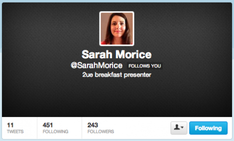 sarah morice twitter