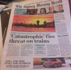 Today's edition of the Sydney Morning Herald 