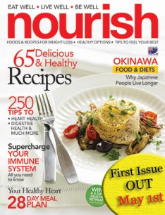 The cover of the new Nourish magazine, which launches on May 1.