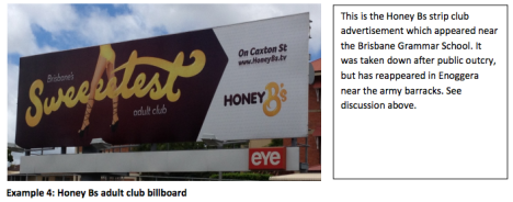 A example of "sexually explicit" outdoor advertising cited by the Australian Christian Lobby in its submission to the QLD parliamentary inquiry