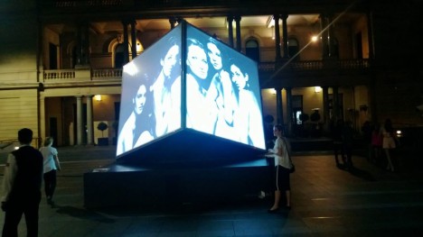 The controversial Ella Bache image displayed at Customs House | Pic: Elly Wright