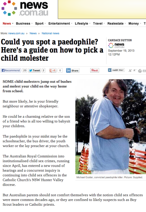 news paedophile guide