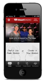 iHeartRadio Mobile App Homepage