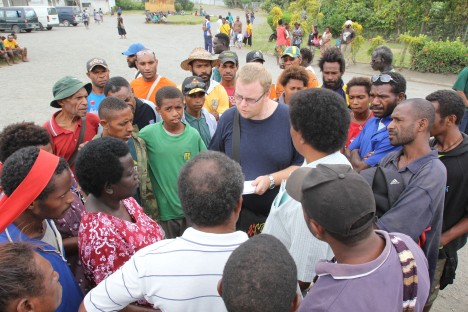 Eoin Blackwell on assignment in PNG 