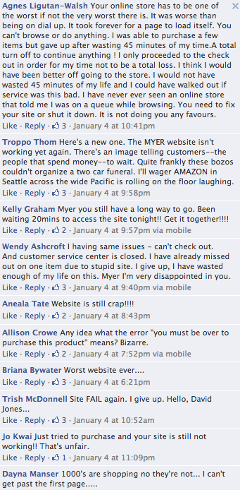 myer facebook slow site