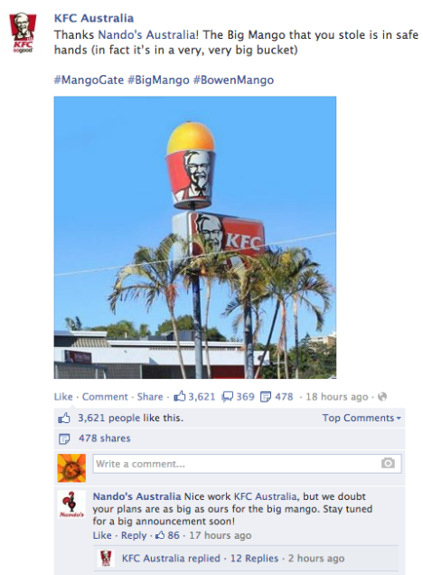 Mangogate nandos responds to KFC