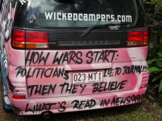 Wicked Campers journalists and politicians