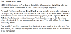 The story on The Australian's Media Diary section