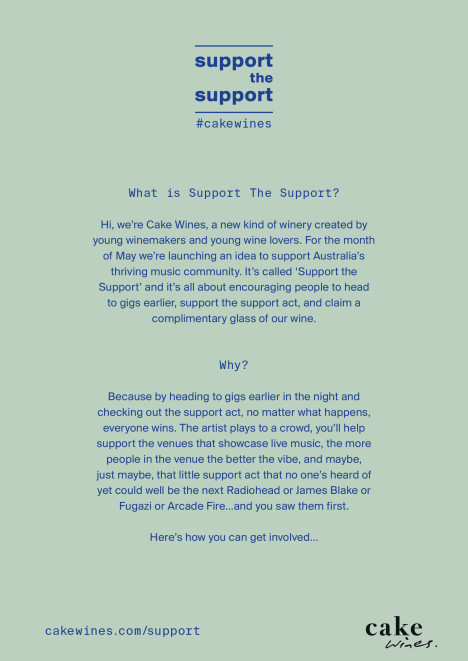 Cake Wines Support the Support 3