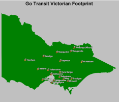 Go Transit Victoria Footprint map supplied by Go Transit Media Group