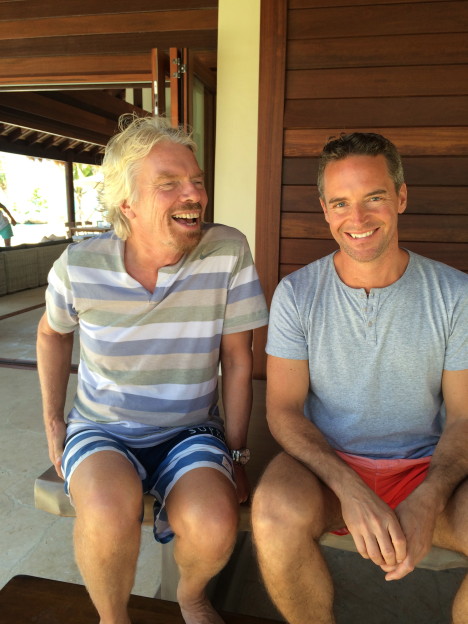 Branson and Lilley on Necker Island