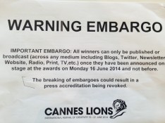 embargo cannes lions 2014