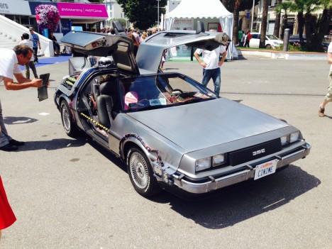 The Delorian. Yes that's a Hoverboard inside