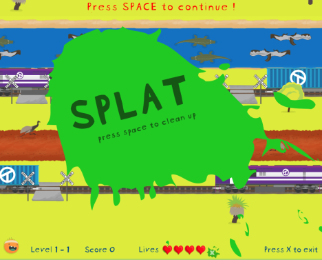 splat train game screen shot