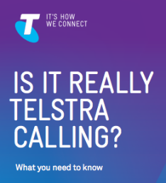 Telstra scam leaflet