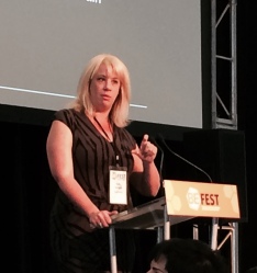 Smither on stage at BEfest