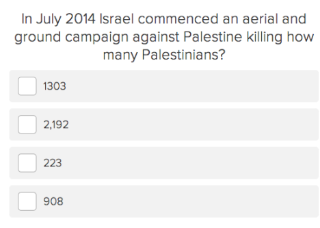 west quiz dead palestinians
