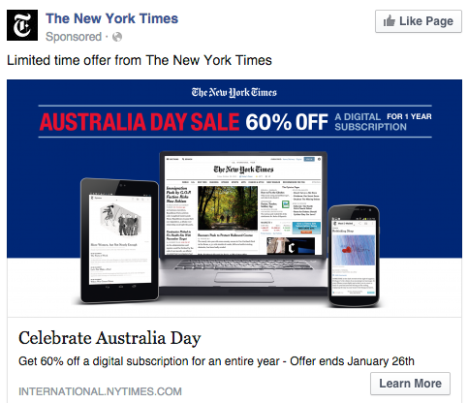 nyt facebook australia day