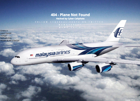 malaysia airlines hacked