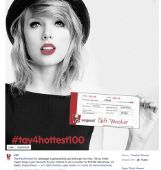 Triple J's response took a swing at KFC's attempt to hijack the #tay4hottest100 hashtag