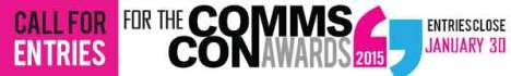 Comms Con awards banner