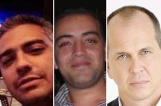 Baher Mohamed, Mohamed Fahmy and Peter Greste. Al Jazeera