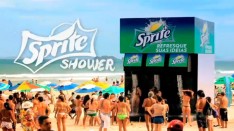 The Sprite Showers were similar to activations run in Brazil and Israel