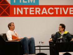 Bill Gurley (l) with Malcolm Gladwell at SXSW today