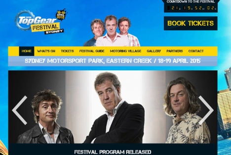 The Top Gear Festival website today