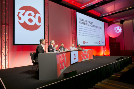 2014 Question Time featured Telstra's Andy Bateman, ABC boss Mark Scott, CommsCouncil chair Sudeep Gohill and MFA chair Peter Horgan