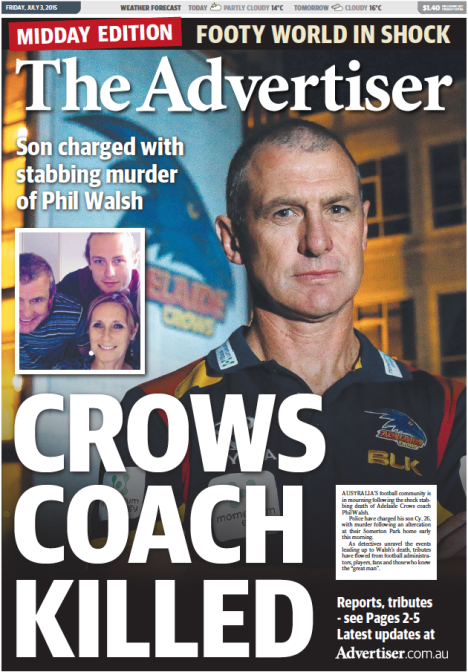 Herald Sun And Adelaide Advertiser Print Special Editions After Death Of Afl Coach Phil Walsh