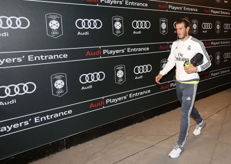 Real Madrid star Gareth Bale entering the stadium