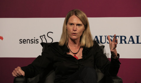 Maile Carnegie speaking at The Australian Digital Marketing Forum