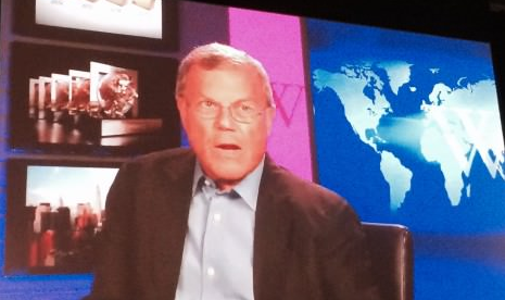 Sorrell appearing via video link at the Future Forum