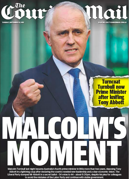 Courier Mail front page