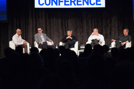 L:R Vijay Solanki, Chief Digital Enablement Officer, Southern Cross Austereo, Dan Robins, Head of Interactive, OMD, Ian Perrin, CEO ZenithOptimedia, Clay Gill, National Head of Owned and Earned and Paul McIntyre, Editor-at-large, MCN.