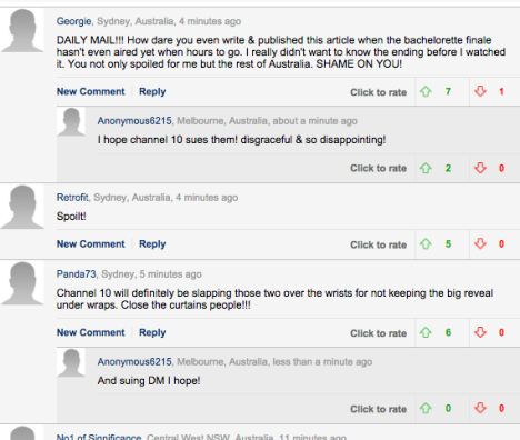 daily mail comments bachelorette