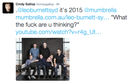 Campaigner Cindy Gallop hit out at Leo Burnett's all-male creative hires via Twitter