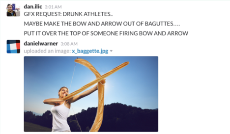drunk athlete baguette slack dan ilic