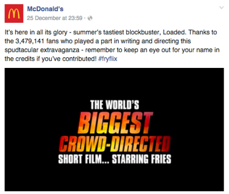 mcdonald's fryflix loaded facebook