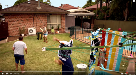 Backyard cricket on Australia Day