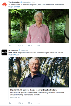 Dick Smith Twitter reaction